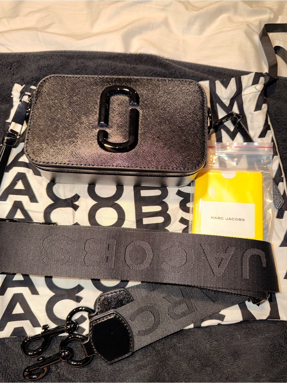 Marc Jacobs Black Leather Snapshot Camera Crossbody